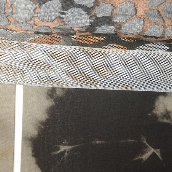 Radzoli Tie Dye Animal Print with Netting Detail Witchy Goth Kimono L - Picture 4 of 7